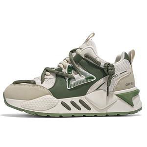 Дышащие низкие повседневные кроссовки для подростков Kung Fu partners, бежевый/зеленый