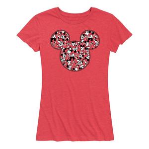 Женская футболка с метаграфическим рисунком Disney's Mickey Mouse, цвет Heather Red