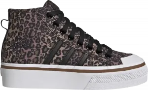 Кроссовки Adidas Wmns Nizza Platform Mid 'Leopard', черный