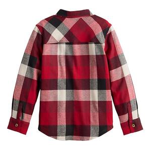 Детская фланелевая рубашка на пуговицах для мальчиков 4-12 лет Jumping Beans, Green Black Buffalo