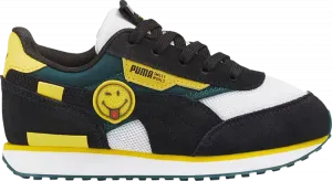 Кроссовки Puma SmileyWorld x Future Rider Little Kid Black Vibrant Yellow, черный