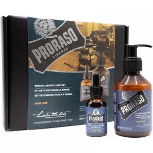 Двойной набор масла и шампуня для бороды Azur Lime, Proraso