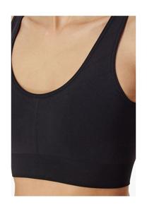 Повседневное бесшовное бюстье с ребристыми манжетами, без застежки, для женщин SCHIESSER, черный