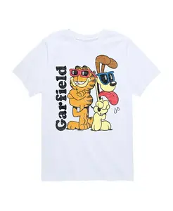 Футболка с крутым принтом для мальчиков Toddler Boys Cool Graphic T-Shirt Garfield, белый