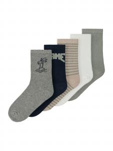 NAME IT Носки 'NKMVaks' в цвете Taupe, светло-серый, крапчатый серый, черный