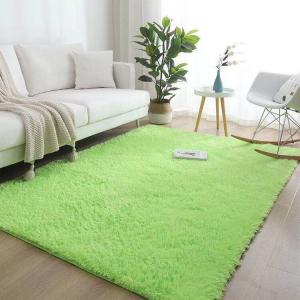 Budis Ковер 160х230 см в скандинавском стиле INS, утолщенный, с принтом в технике тай-дай, для гостиной/спальни, лаймовый