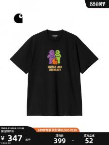 Футболка Carhartt WIP с мультяшным узором, черный