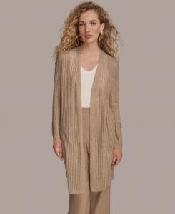 Женский кардиган с V-образным вырезом и длинными рукавами Donna Karan New York, Nolita Heather