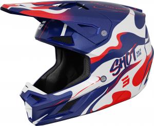Мотокроссовый шлем Shot speed beast, Blue/Red/White