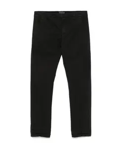 Черные брюки с застежкой на кнопку спереди. Dondup, черный