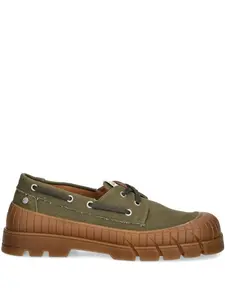 Мокасины со шнуровкой и вставками KENZO, зеленый