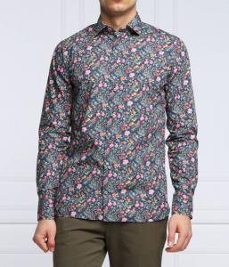 Рубашка мужская Van Laack с цветочным принтом, синий