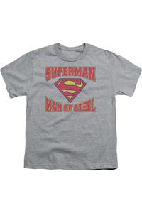 Футболка с коротким рукавом "Супермен: Человек из стали" для детей Gildan, Athletic Heather