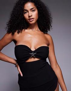 Ребристое бандо с отделкой в виде морских звезд, черного цвета River Island