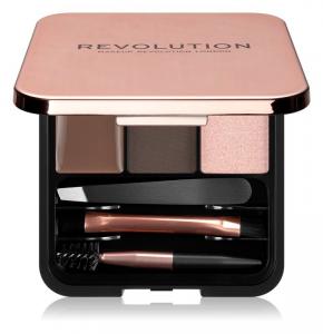 Набор для укладки бровей Makeup Revolution Brow Sculpt Kit, оттенок Dark 2.2 г
