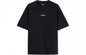 Футболка с принтом логотипа JIL SANDER, черный