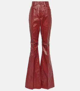Джинсы Bolan с высокой талией и покрытием Rick Owens, Cardinal Red