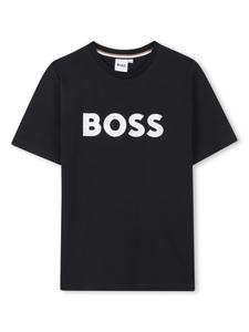 Футболка с вышитым логотипом BOSS Kidswear, черный