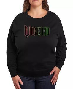 Футболка-пуловер с графическим логотипом Wicked Theatrical Plus Size Hybrid Apparel, черный