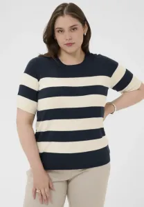 Футболка kclizzy в полоску Kaffe Curve, Navy Turtledove Bold Stripe
