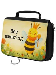 Mr. & Mrs. Panda Косметичка, дизайн «Король пчел» с надписью, белого цвета