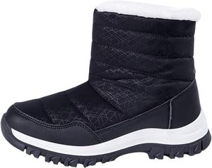 Женские зимние термоботинки с утепленной подкладкой, уличные с нескользящей подошвой, повседневные для походов, комфортная обувь для холодной погоды Generic, Black