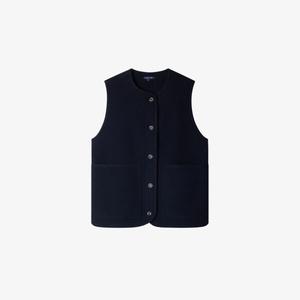 Куртка без рукавов из вареной шерсти Chicago Soeur, синий