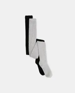 Набор из 2 гладких детских колготок Cotton Juice, многоцветный