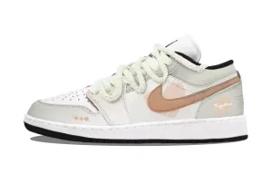 Jordan Air 1 Low Heartfelt Moment устойчивые к истиранию низкие баскетбольные кроссовки винтаж unisex белый коричневый