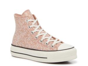 Кроссовки Converse Chuck Taylor All Star Glitter Platform Sneaker - Women's, персиковый