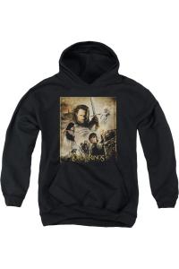 Толстовка с капюшоном "Властелин Колец: Возвращение Короля" молодежная Gildan, черный