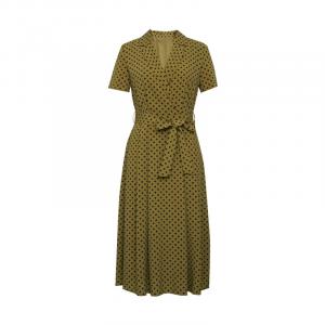 Платье-рубашка Deep Breath в горошек, белый / черный