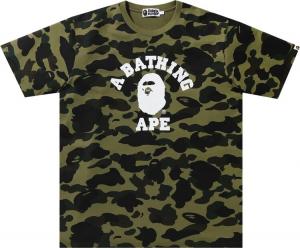 Футболка BAPE 1st Camo College Tee 'Green', зеленый