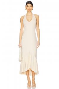 Свободное платье миди X free-est alix от Free People, bleached sand