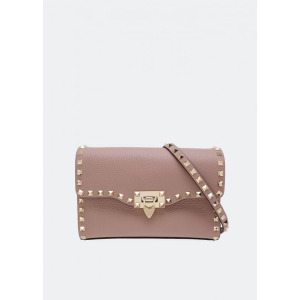 Сумка VALENTINO GARAVANI Rockstud small crossbody bag, бежевый