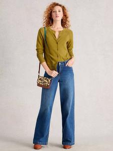 Кардиган Lulu Fine Knit с круглым вырезом White Stuff, Mid Chart