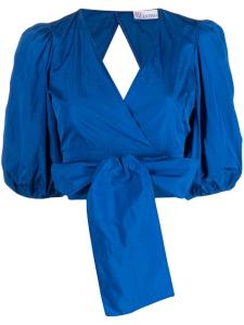 Укороченный топ с запахом RED Valentino, синий