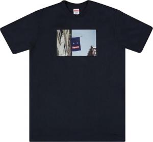 Футболка Supreme Banner Tee 'Navy', синий