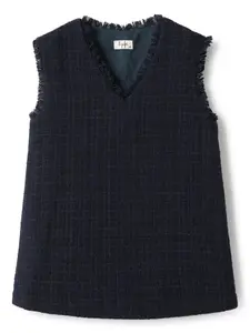 Твидовое платье мини Il Gufo, синий