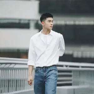 Рубашка Unisex с заостренным воротником Minfinity, белый (comes with белый t-shirt)