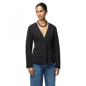 Пиджак Pieces Kamil приталенного кроя, черный