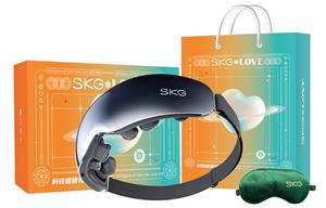 SKG Массажный прибор для глаз Silver Gradient Blue Box Included с функцией вибрации и многофункциональным массажем висков K5