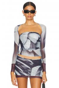 Ирис топ Miaou, цвет feather print