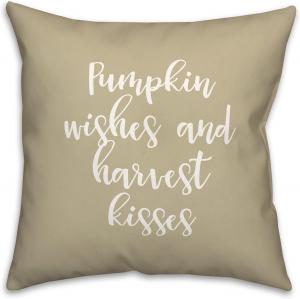 Creative Products Декоративная подушка Pumpkin Wishes and Harvest Kisses бежевая Beige
