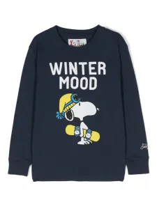 Толстовка с вышитым логотипом Mc2 Saint Barth Kids, синий