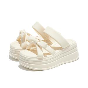 Chibang Тихие тапочки-шлепанцы женские бежевые, цвет Beige