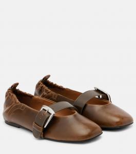 Балетки Mary Jane Butterfly Ganni, Dark Olive