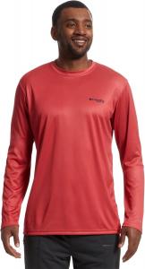 Columbia мужская футболка с длинным рукавом Terminal Tackle PFG Global Compass, Sunset Red/Collegiate Navy Marlin