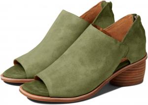 Женские босоножки-ботильоны SHODENSE с каблуком, открытый носок, ботильоны на щиколотку с вырезами и молнией, каблук-блок 5 см, летние ботильоны, матовая перфорированная замша, каблуки-стопки, винтажные повседневные, размеры 4-11 M US, Suede Green