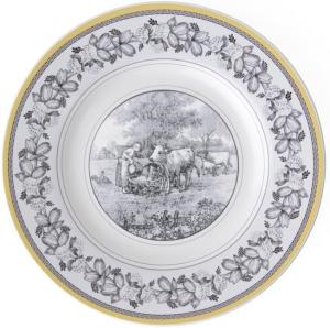 Тарелка десертная Villeroy & Boch Audun, 21,6 см, белый/черный